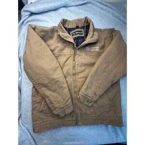 Dri Duck 5028 Maverick Canvas Work Jacket Blanket Lined Brown Large